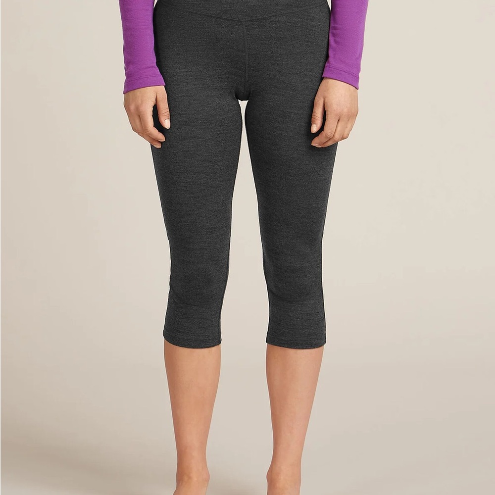 Icebreaker Women's Merino 260 ZoneKnit™ 3/4 Thermal Leggings, gray, small, BNWOT